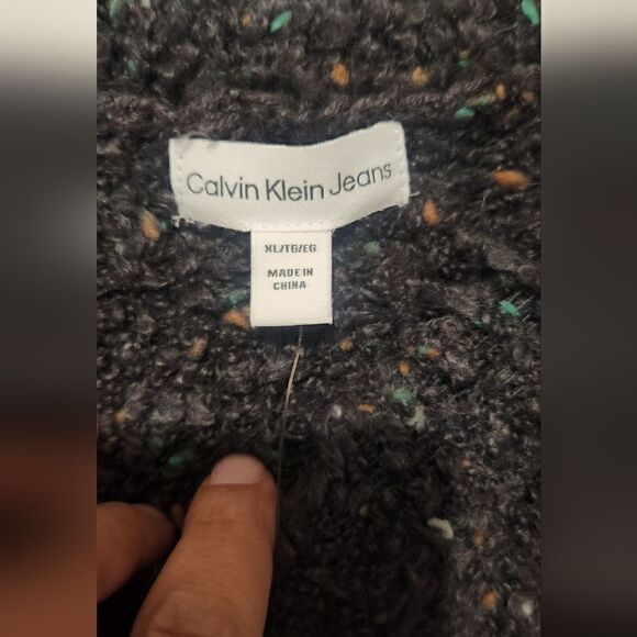 Calvin Klein Pullover Forged Iron Sweater Size Large - Picture 6 of 13